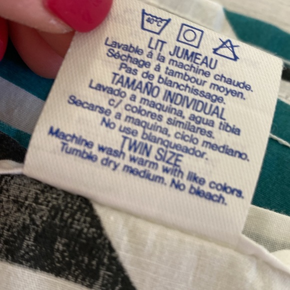 Vintage Dan River Aztec No Iron Percale 3 Curtain Panels. Made in USA. - Picture 4 of 7